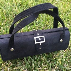 PRICE DROP Cute sexy black soft suade buckle purse